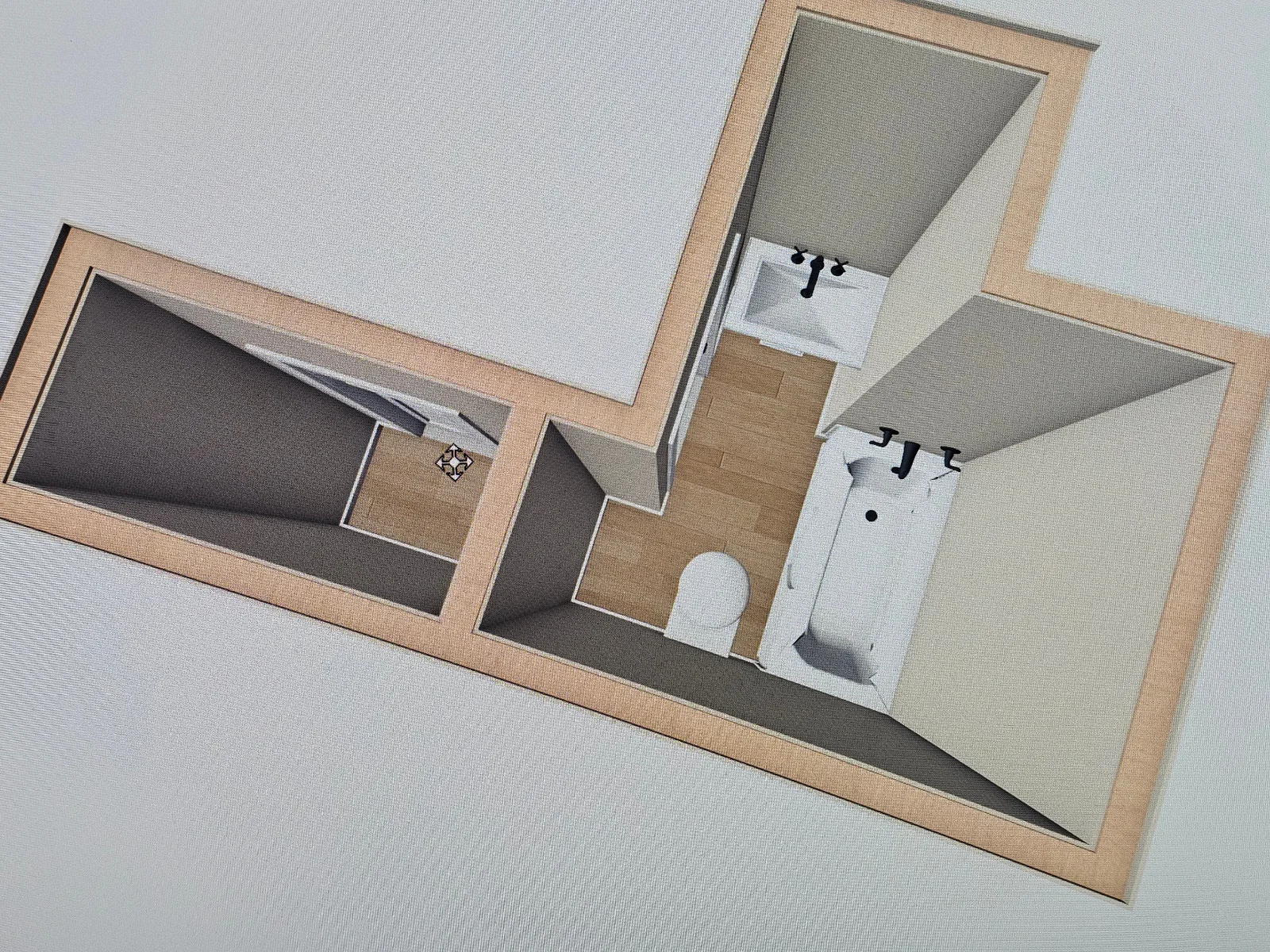 Design consultation with blueprints and material samples
